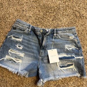Kancan mom Distressed Denim Women Shorts 13/30